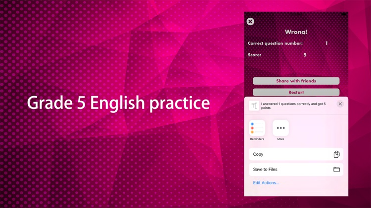 Grade 5 English practice