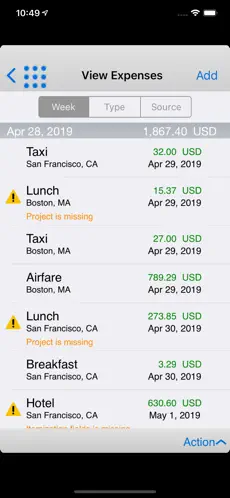 Capture 3 Oracle Fusion Expenses iphone