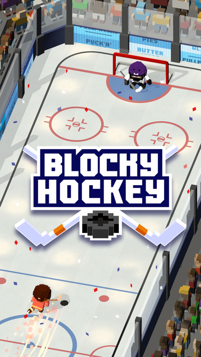 Blocky Hockey - Arcade Ice Runner Screenshot 1