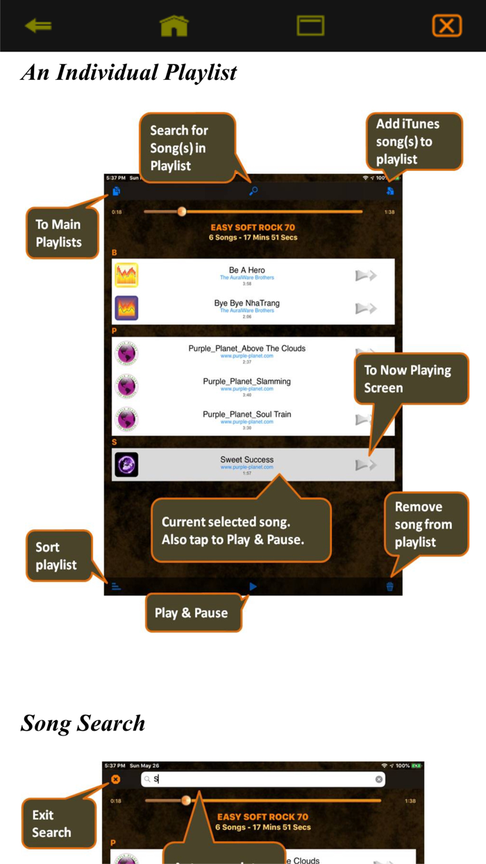 Karaoke Easy Listening Player