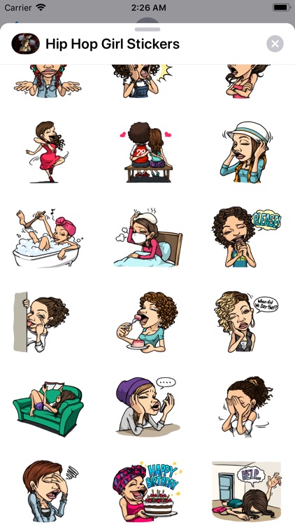 Hip Hop Girl Stickers