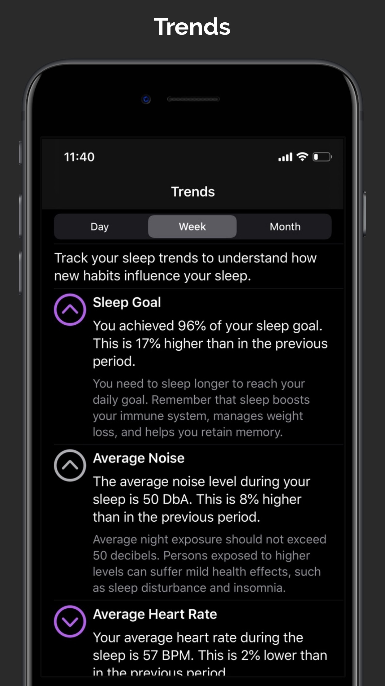 Screenshot do app NapBot - Auto Sleep Tracker