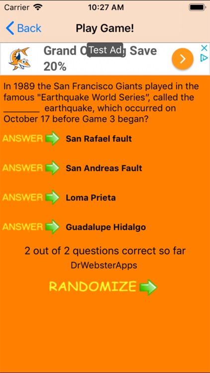 Trivia Game for SF Giants fans screenshot-5
