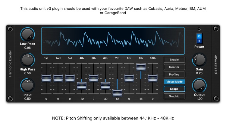 Harmonic Exciter AUv3 Plugin