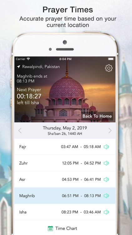 Prayer Times:Azaan,Qibla,Quran
