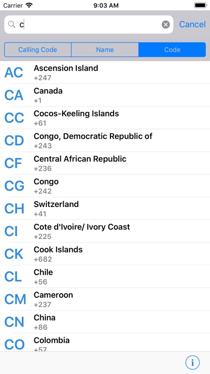 Country Code Directory screenshot-3