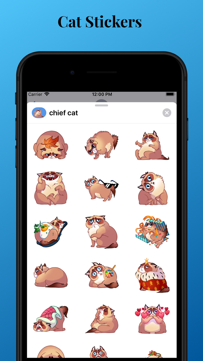 Chief cat stickers - Funny emo