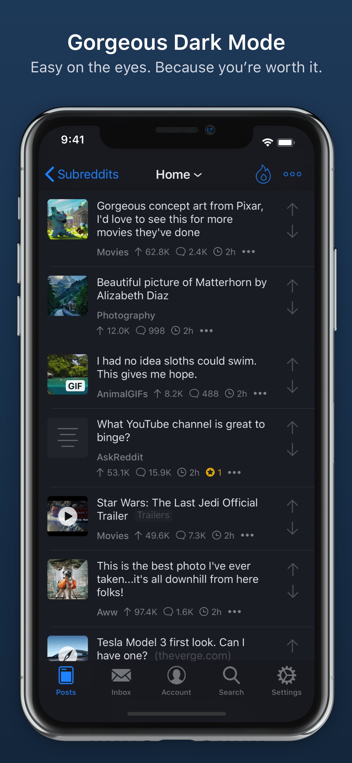 Screenshot do app Apollo for Reddit