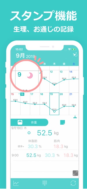 カレンダーで体重管理と食事記録 ハミング をapp Storeで