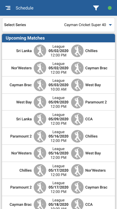 Cayman Cricket Association screenshot 2