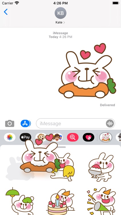 Smile rabbit sticker