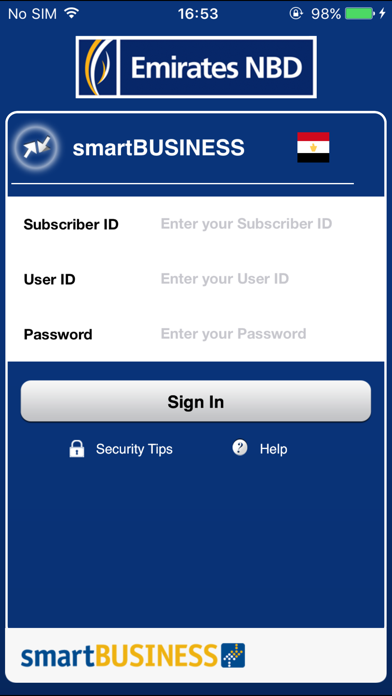 How to cancel & delete ENBD Egypt - smartBUSINESS from iphone & ipad 1