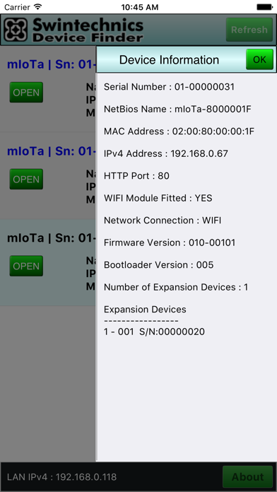 Swintechnics Device Finder screenshot 2