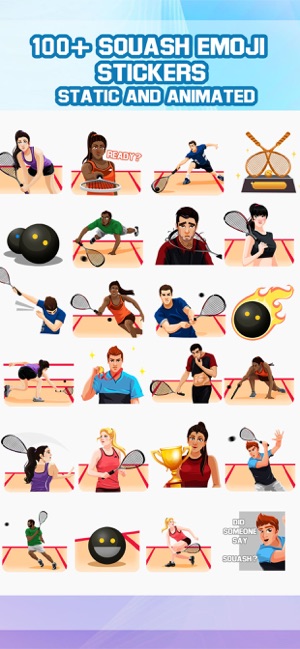 Squash Sport Emojis Stickers(圖2)-速報App