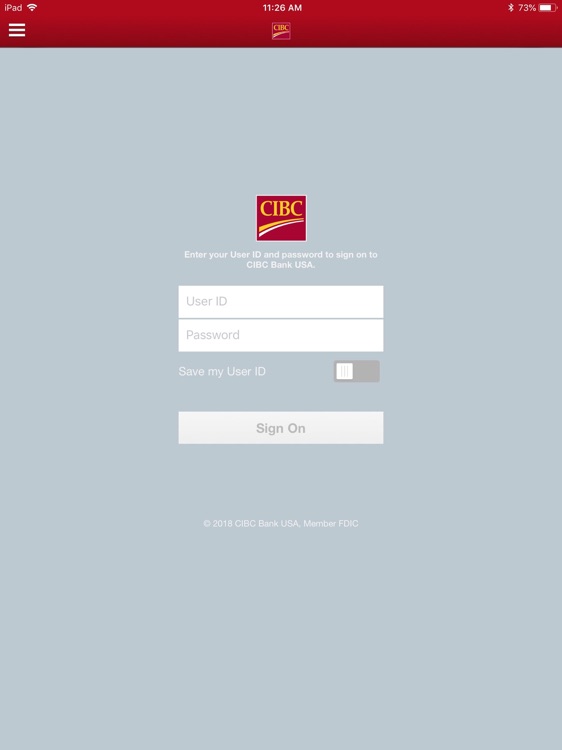 CIBC US Mobile for iPad