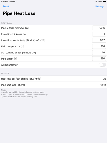 Pipe Heat Loss - náhled
