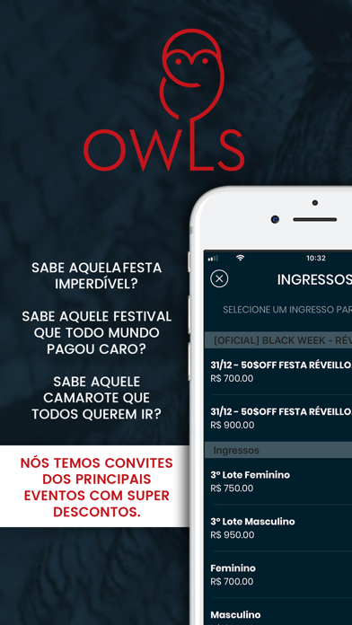 How to cancel & delete Owls - Descontos em Eventos from iphone & ipad 1