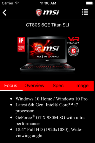 MSI Notebook - náhled
