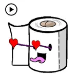 Animated Toilet Paper Sticker App Cancel