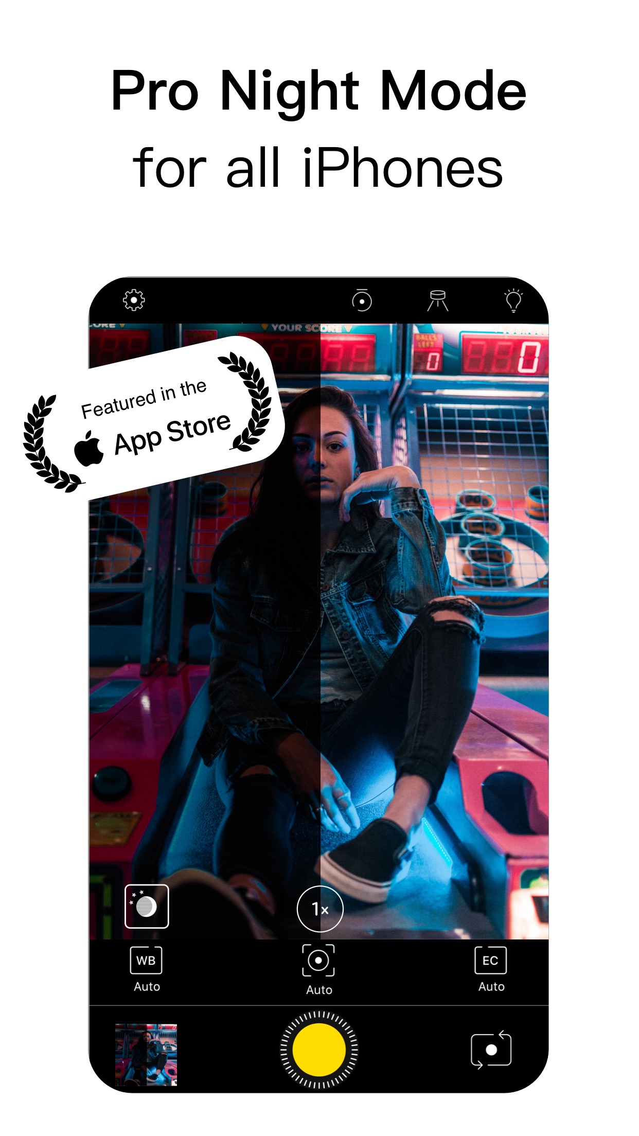 Screenshot do app NeuralCam NightMode