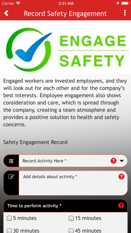 Safety Engagement