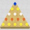 Traditional peg jump solitaire puzzle game