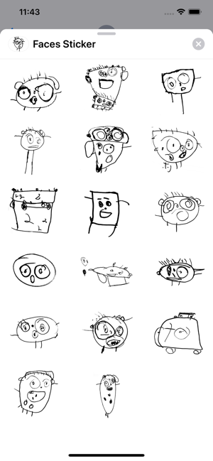 Faces BW Sticker(圖1)-速報App