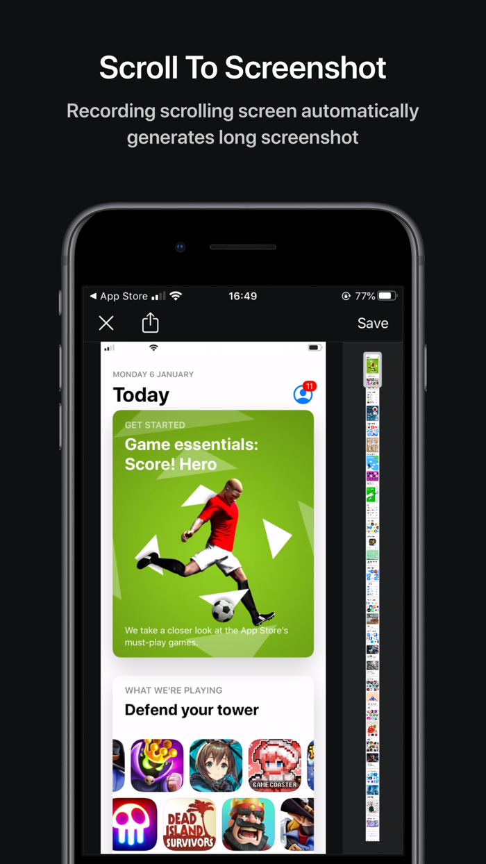 Rollcap - scroll to screenshot