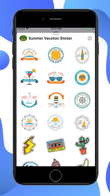 Summer Vacation Chill Stickers