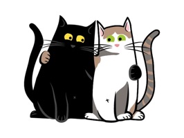 Black White Cats is a funny and cute sticker pack that will bring happiness and good mood to you and your friends