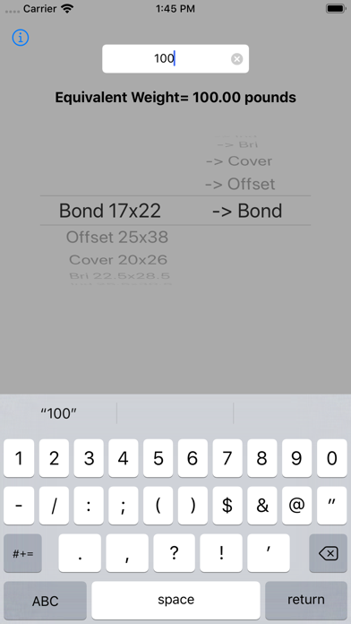 How to cancel & delete Equivalent Basis Weights from iphone & ipad 1