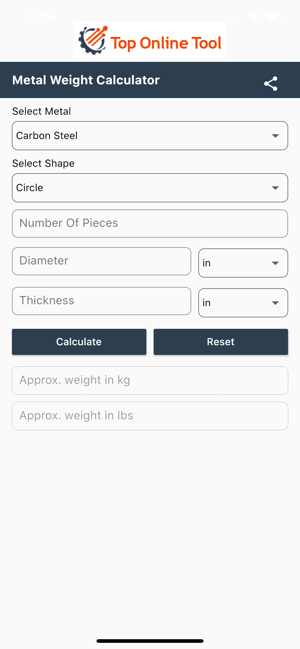 Metals Weight Calculator(圖2)-速報App