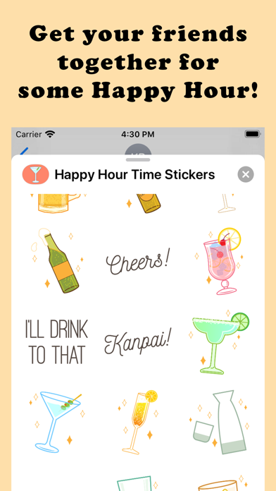 Happy Hour Time Stickers screenshot 3