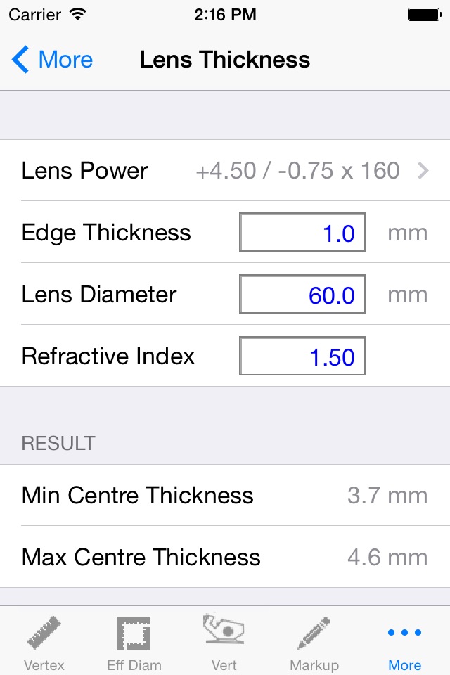 Lens Calc - Optical Dispensing screenshot 4