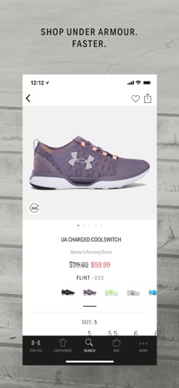Under Armour app screenshot