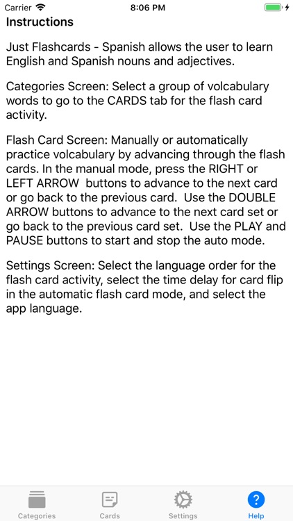 Just Flashcards - Spanish screenshot-4