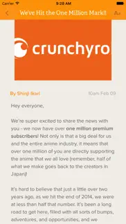 crunchyroll news iphone screenshot 2