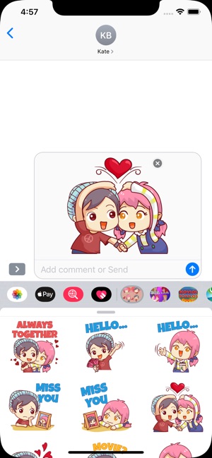 Cute Chibi Couple Stickers(圖1)-速報App