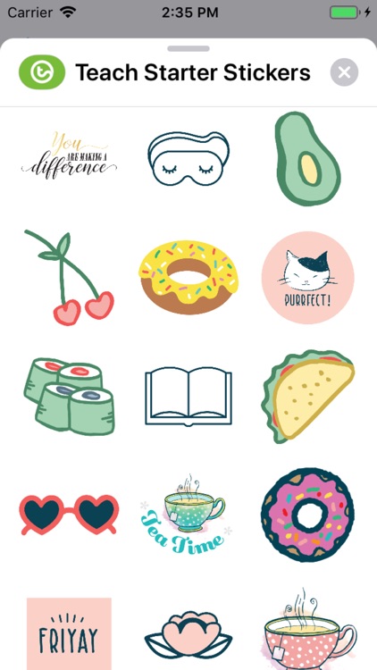 Teach Starter Stickers