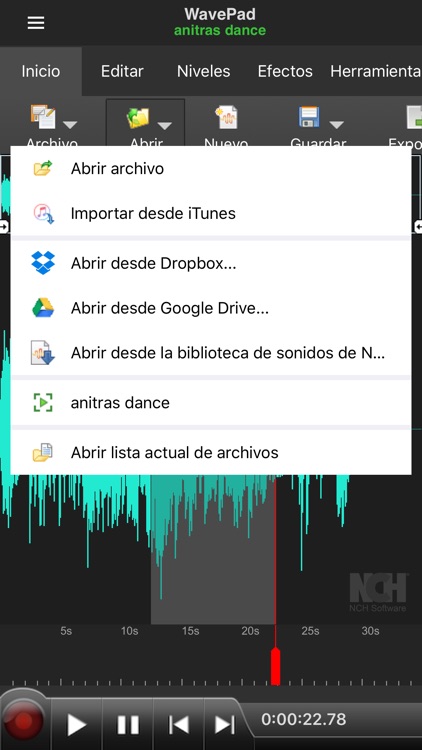 WavePad, editor de audio