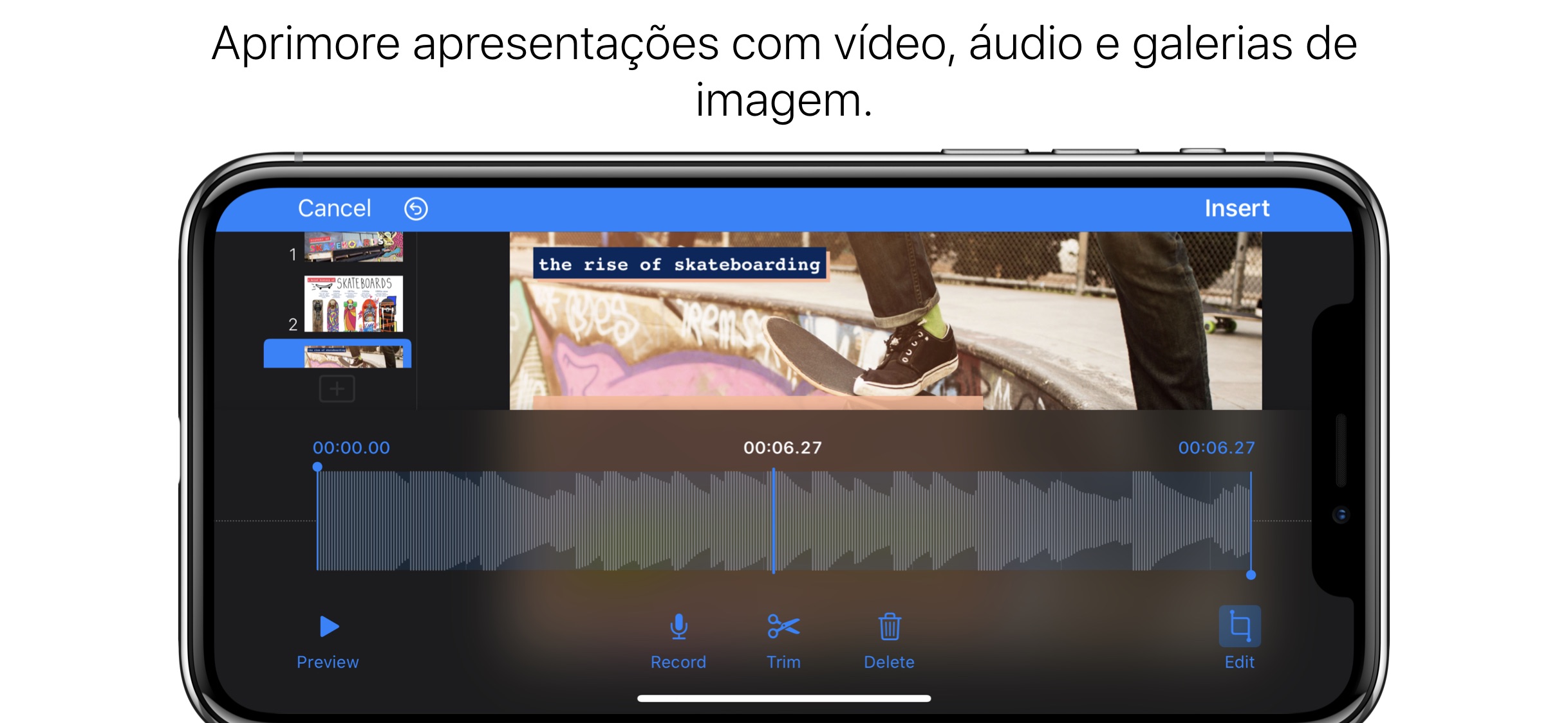 Screenshot do app Keynote