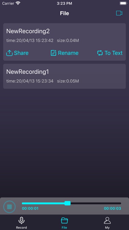 Recorder - your own recording