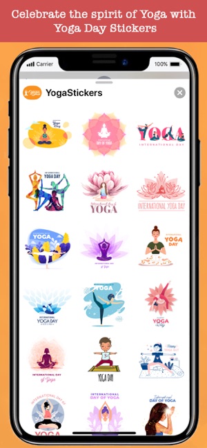 Yoga Day Stickers