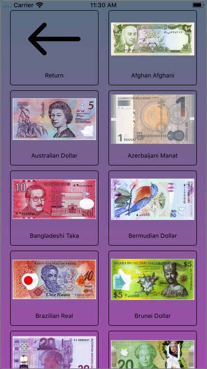 Paper currency quiz