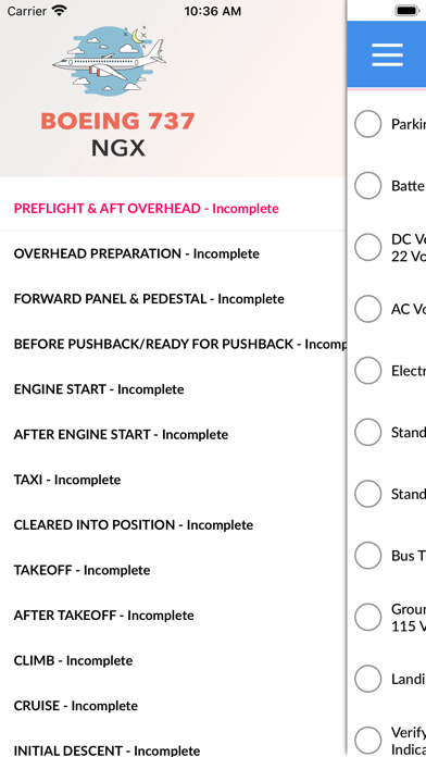 Boeing 737 NGX Checklist screenshot 2