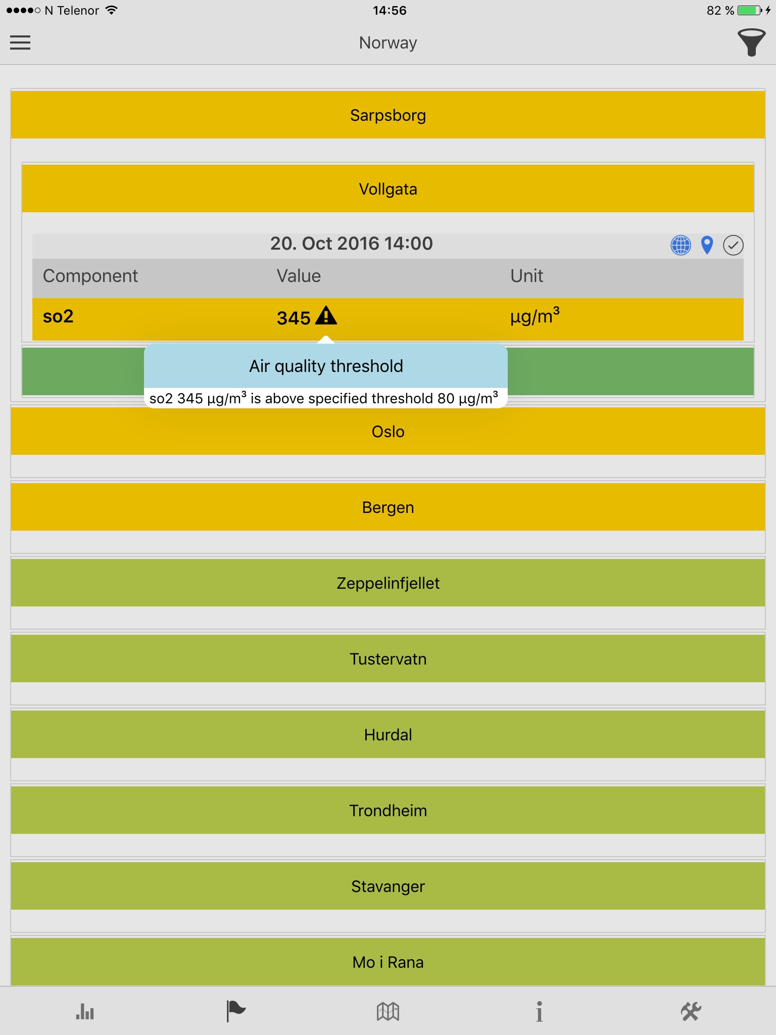 Luftkvalitet screenshot 2