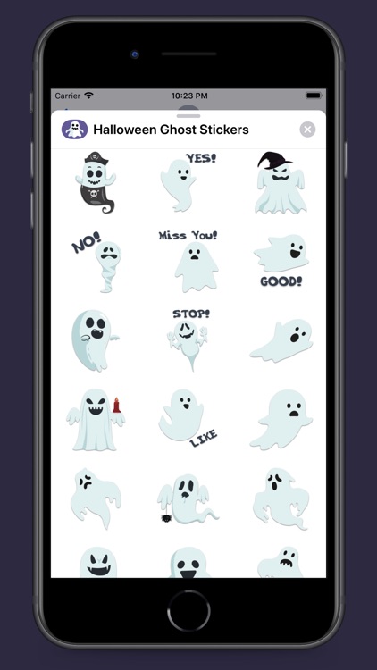 Spooky Halloween Ghost Sticker screenshot-3