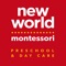 New World Montessori es un centro de educación preescolar bilingüe donde le ofrecemos a los niños una educación integral, incluyendo el área física, emocional, cognitiva y social