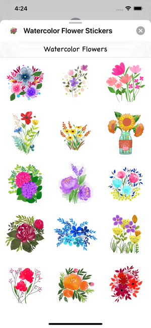 Watercolor Flower Stickers(圖1)-速報App