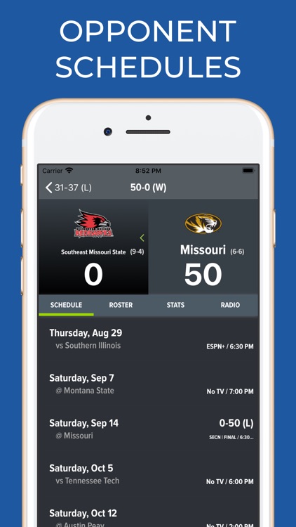Missouri Football Schedules screenshot-7